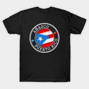 Añasco Puerto Rico Puerto Rican Pride Flag T-Shirt